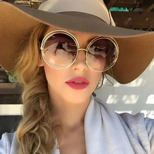 Boho Chic Round Sunglasses – UV400 Protection